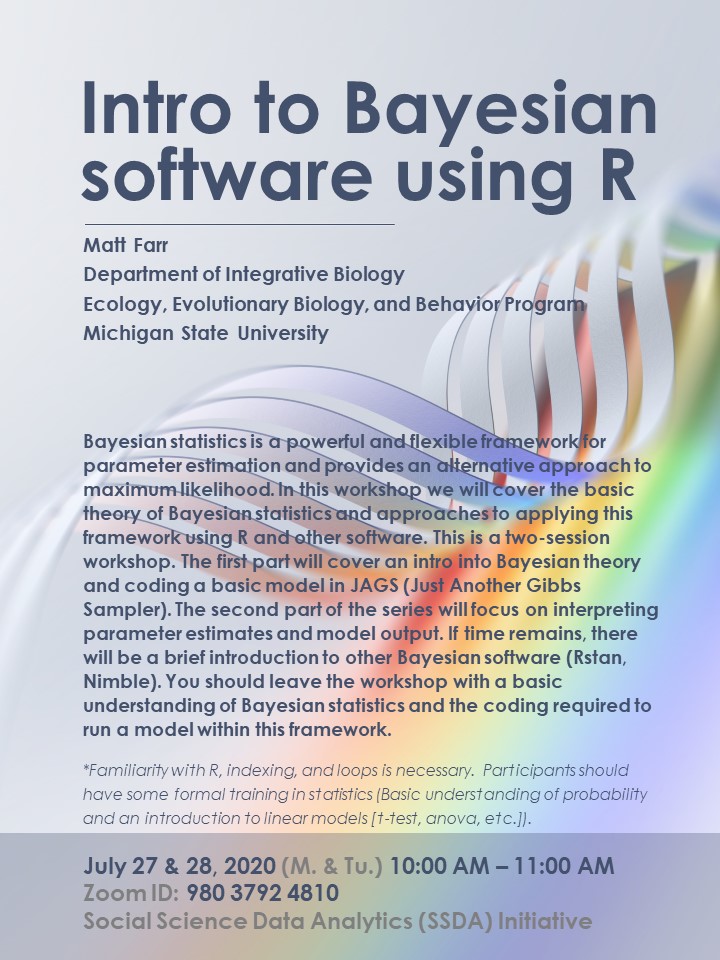 Intro to Bayesian software using R